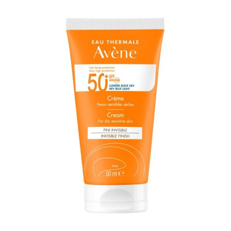 Avene Face Cream For Dry And Sensitive Skin Spf 50+ 50ml Слънцезащитен крем за лице за чувствителна кожа