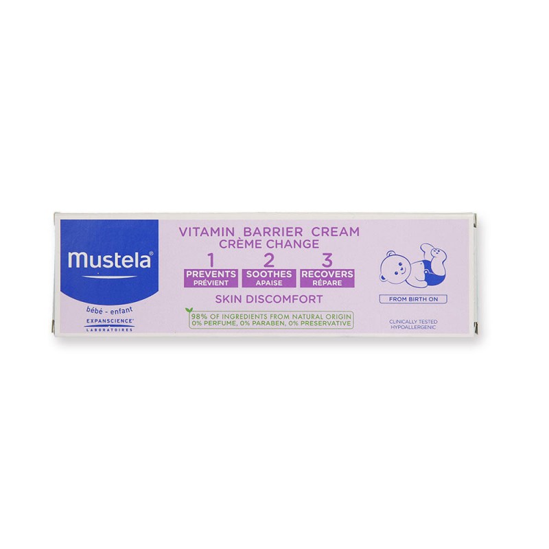 Mustela Vitamin Barrier Cream 1-2-3 100ml Крем против подсичане