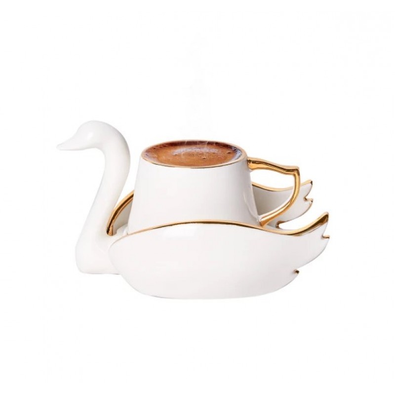 Karaca Swan Coffe Cups Караджа Лебед чаши за кафе 2 броя