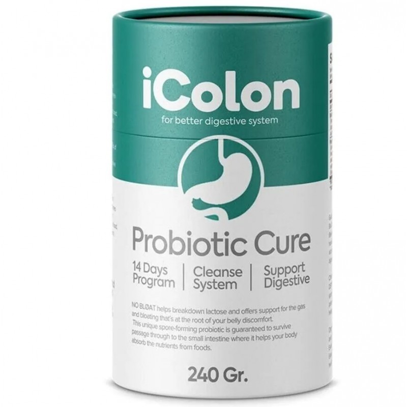 Black Natural Icolon Probiotic Cure 240gr Айколон Натурална Пробиотична Смес 